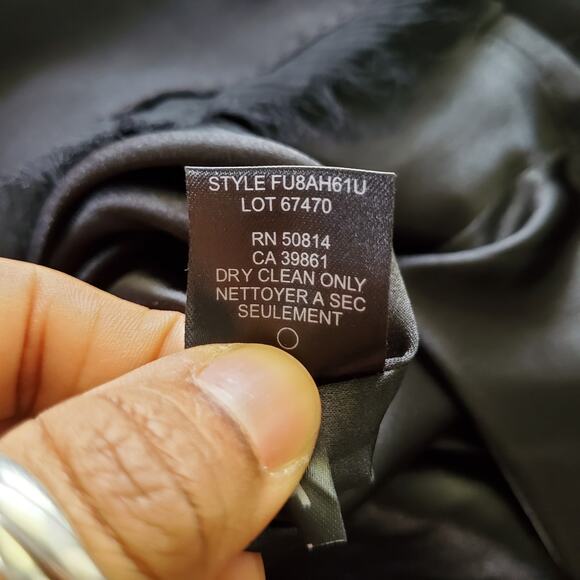 T Tahari Black Sleeveless Fringe Hem Sheath Dress 2 - Picture 8 of 10